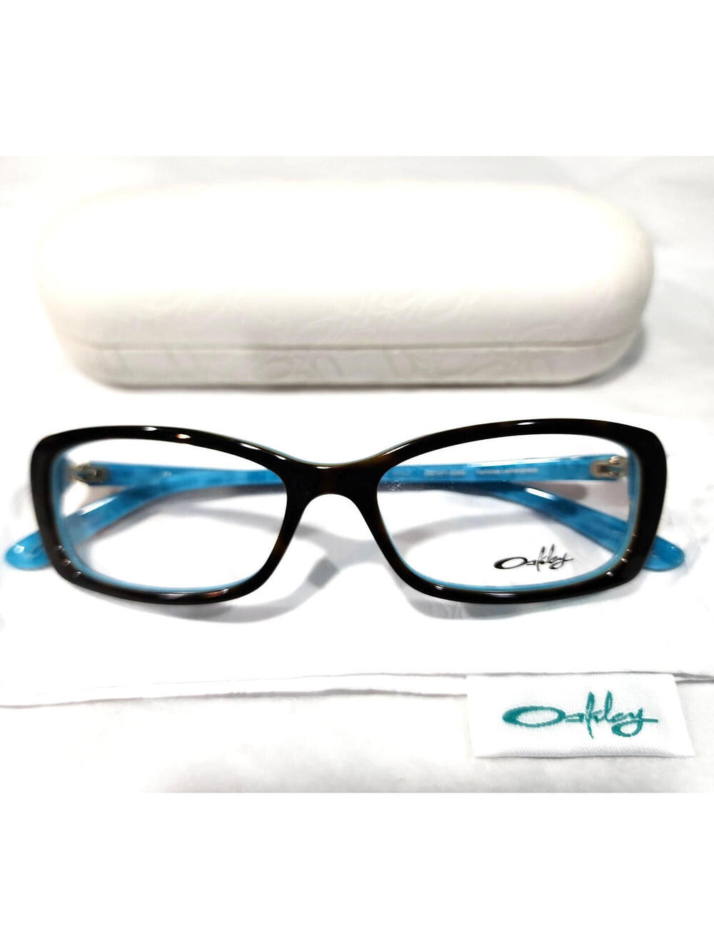 Oakley OX1071-0353 Cross Court Tortoise Letterpress Eyeglasses 53-16 135 Case